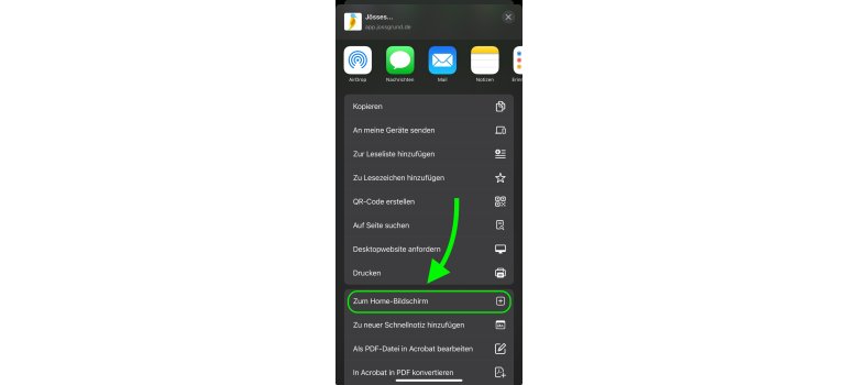 Jösses App hinzufügen