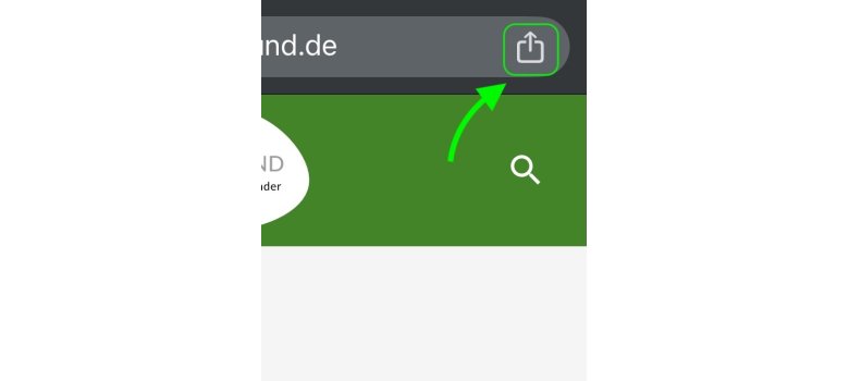 Teilen-Button im Chrome