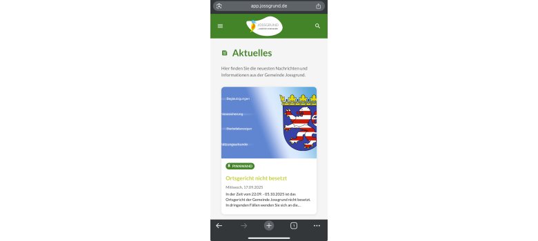 app.jossgrund.de im Chrome aufrufen